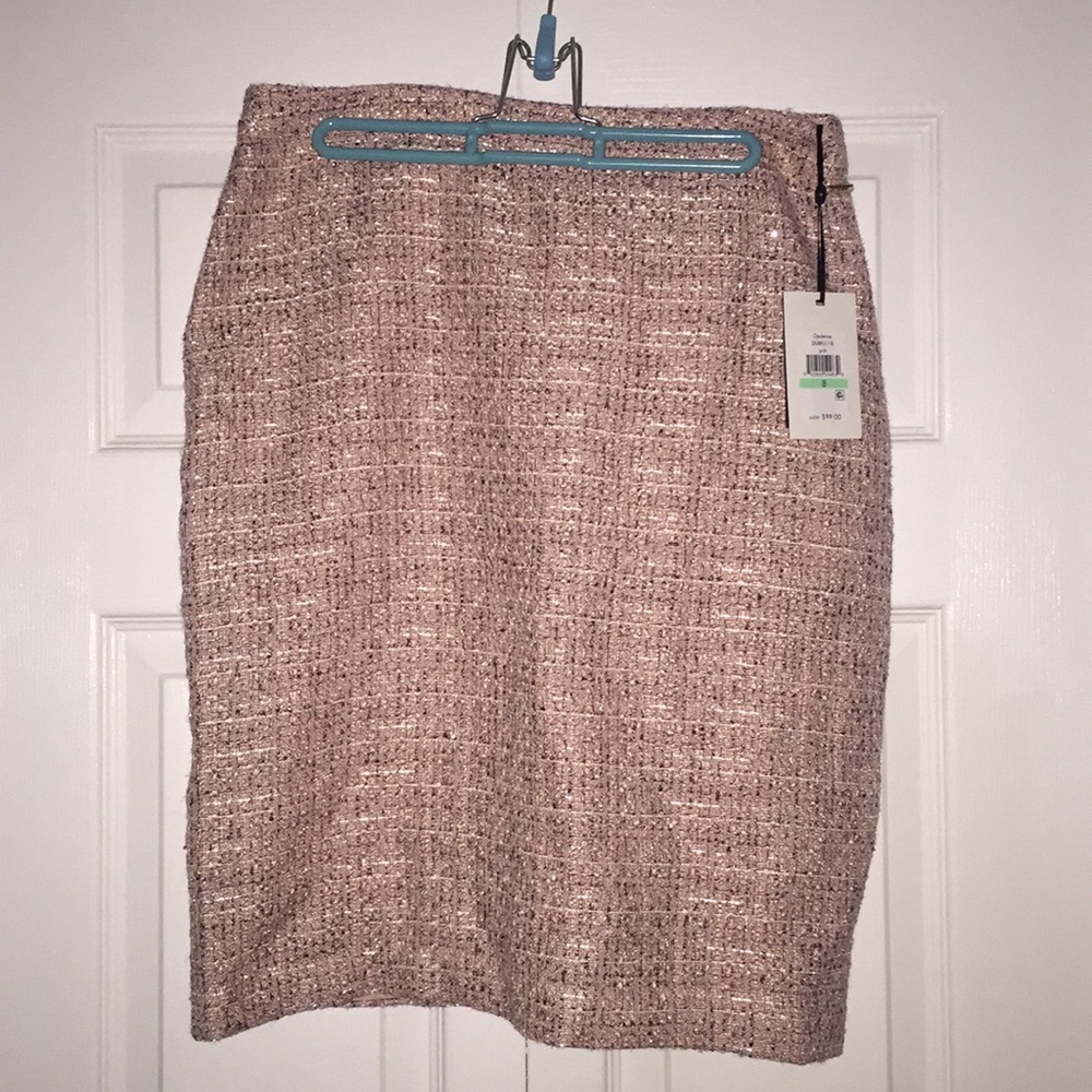 Pink pencil skirt